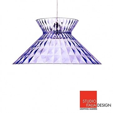 Studio Italia Design Sugegasa LED Lampada a Sospensione Soffitto Azzurro Trasparente