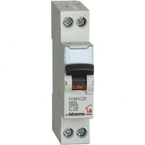 BTICINO FC881C20 interruttore magnetotermico c20 1p+n 1m 4500a