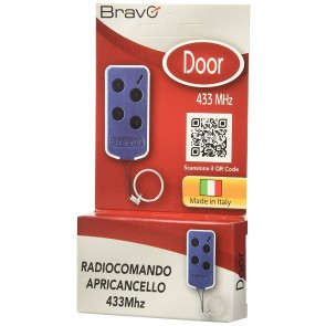 Radiocomando Bravo Autoapprendente Door Codice Fisso Frequenza 433 Mhz