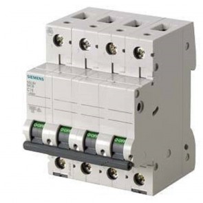 Siemens 5sl6 – Automatico Magnetotermico 400 V 6 KA 4 poli C 16 A 5sl64167bb