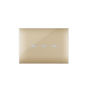 PLACCA AVE SERIE YOUNG44 TOUCH 3 MODULI COLORE ORO COD. 44PJTC3GOLD